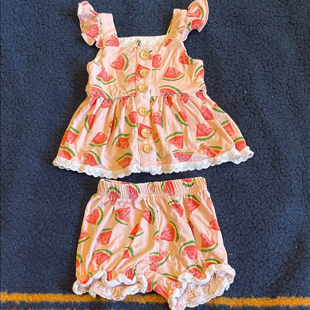 Charlies project kids Pink and Green Baby Outfit set
